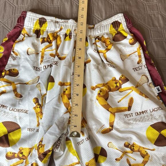 Flow Society Shorts Mens Medium Authentic Lacrosse Gear Crash Test Dummy - Picture 12 of 16